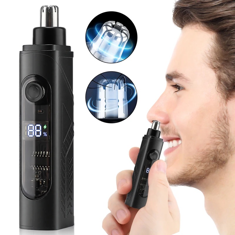 Men'S Grooming Hair Removal - Wiederaufladbarer Nasenhaarschneider und Gesichtshaarentferner für Männer,