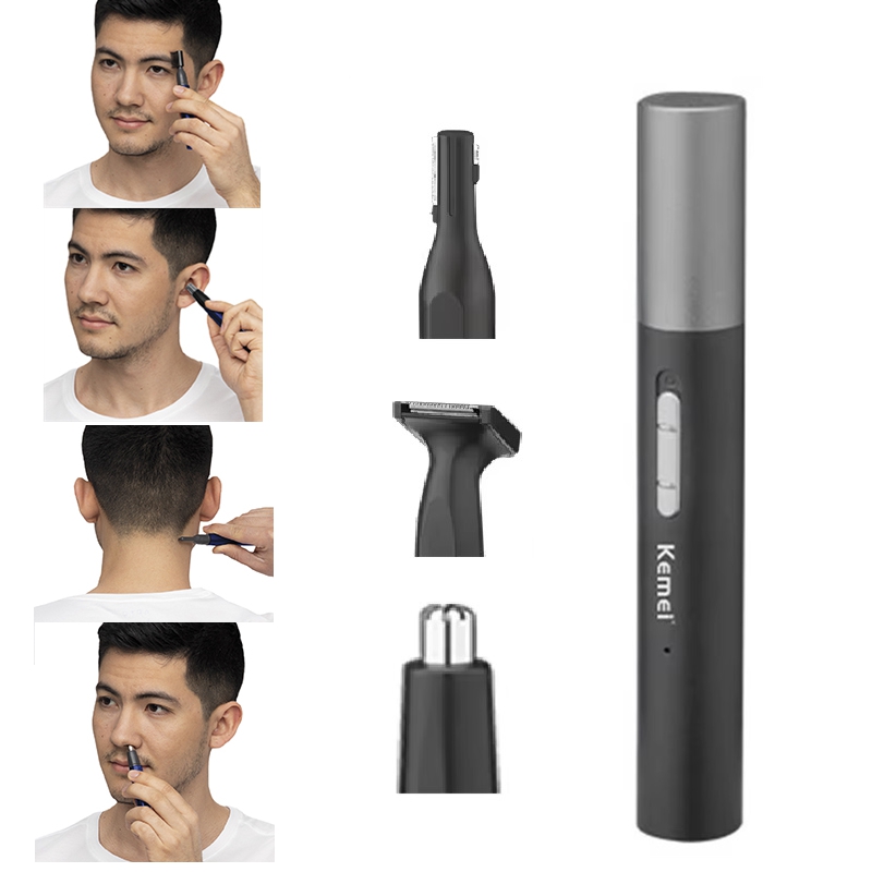 Men'S Grooming Salon - Kemei Pro Wiederaufladbarer Nasenhaartrimmer-Stift Bartpflege-Set Elektrischer