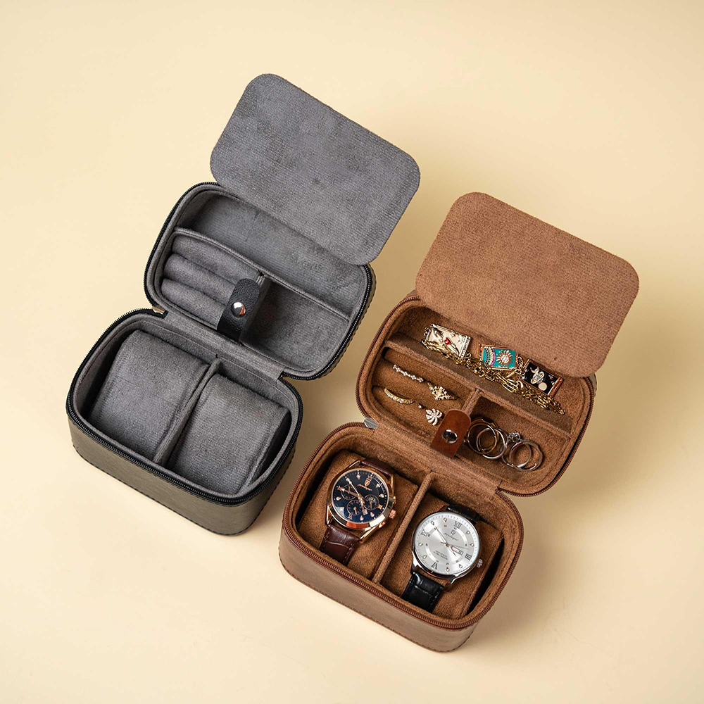 Men'S Grooming Wedding Day - Personalisierte Uhrenbox für Männer, Reise-Schmucketui, Leder,