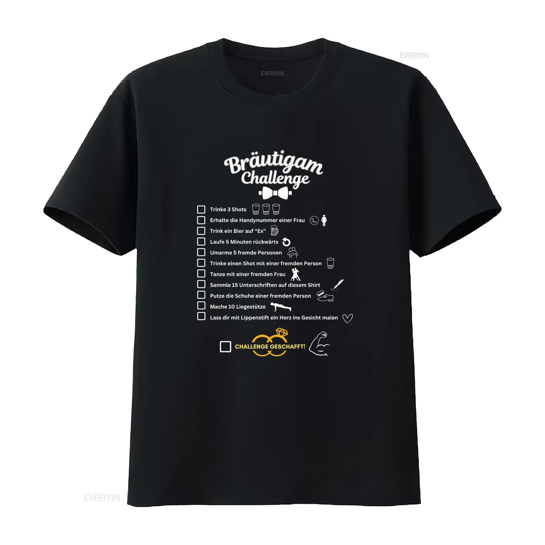 Men'S Grooming Ideas - Groom Challenge T-Shirt für Männer, lustiges