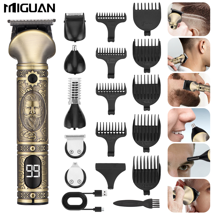 Men'S Grooming Shaver - Haarschneidemaschine und 6-in-1 Barttrimmer-Set für Männer,