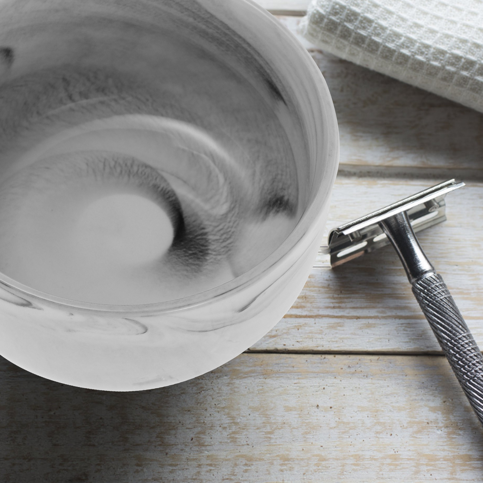 Shaving Bowl Soap - Marmormuster Herren-Rasierschale Große Kapazität Porzellan-Rasierschaum-Schale Tiefer