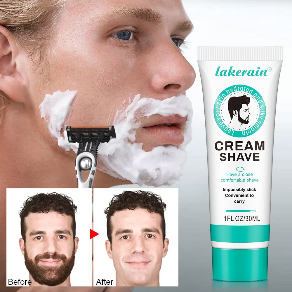 Men'S Grooming Cream - Lakerain Rasiercreme, Rasiergel, glatt, verhindert Schnitten